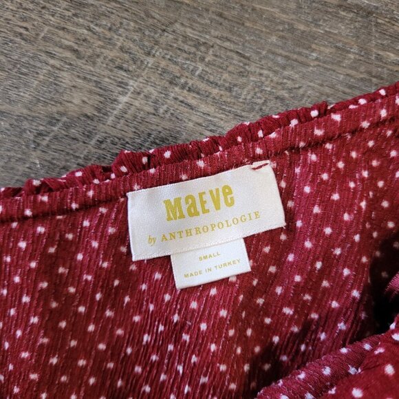MAEVE | Anthropologie Rita Ruffled One-Shoulder Top Asymmetrical Blouse | Sz. S - Picture 6 of 8
